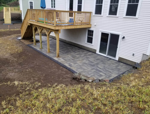 New Paver Patio Installed at New Construction Home in Salem, MA