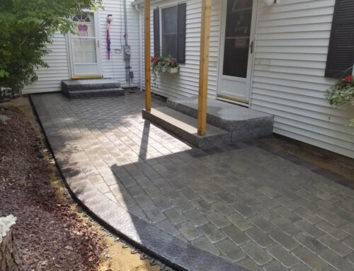 Paver Walkway and Granite Entryway Stairs Installed in Peabody, MA
