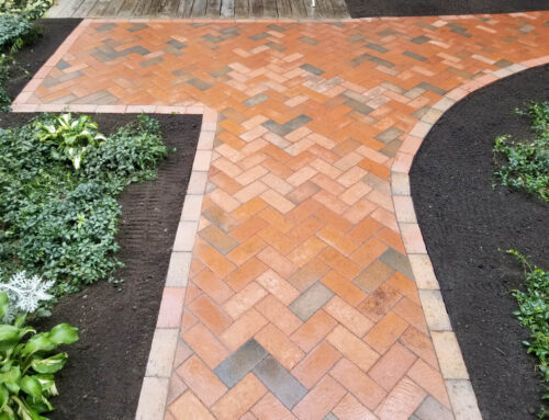 Reclaimed Brick Walkway and Granite Staircase Installed in Andover, MA